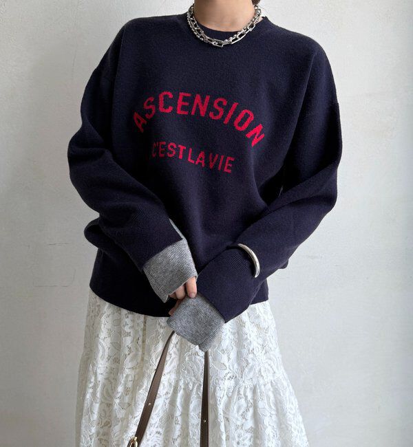  「【WEB限定】ASCENSIONロゴニットトップス」|ニット・セーター|