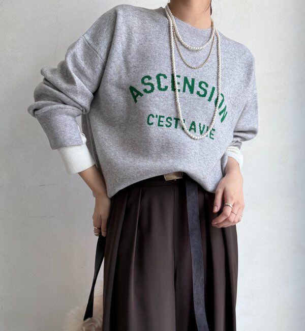  「【WEB限定】ASCENSIONロゴニットトップス」|ニット・セーター|