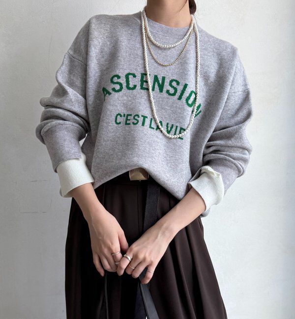  「【WEB限定】ASCENSIONロゴニットトップス」|ニット・セーター|