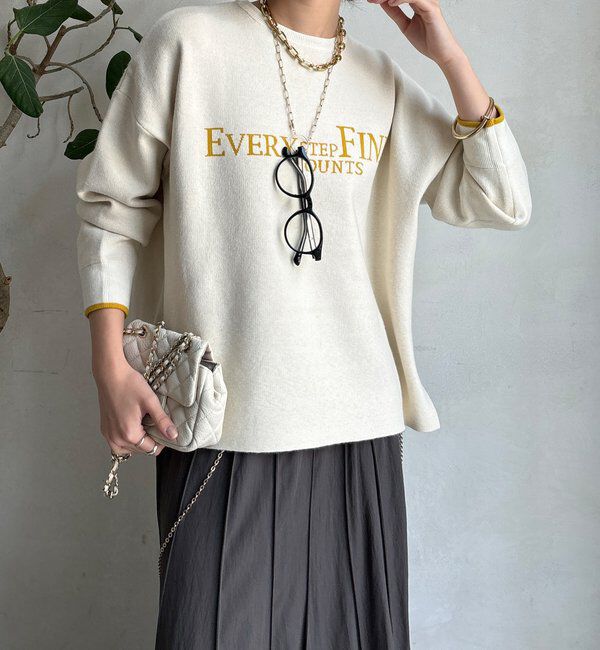  「【WEB限定】ダブルジャガードロゴニット」|ニット・セーター|