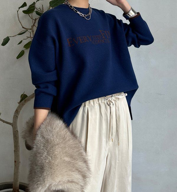  「【WEB限定】ダブルジャガードロゴニット」|ニット・セーター|