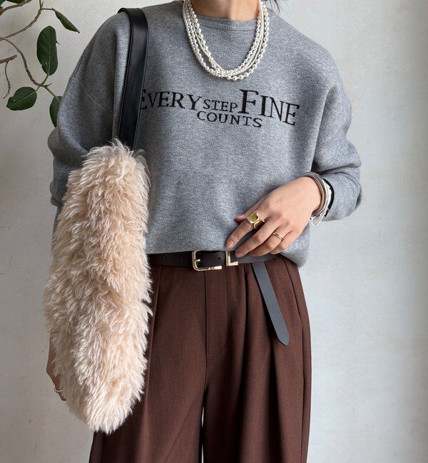  「【WEB限定】ダブルジャガードロゴニット」|ニット・セーター|