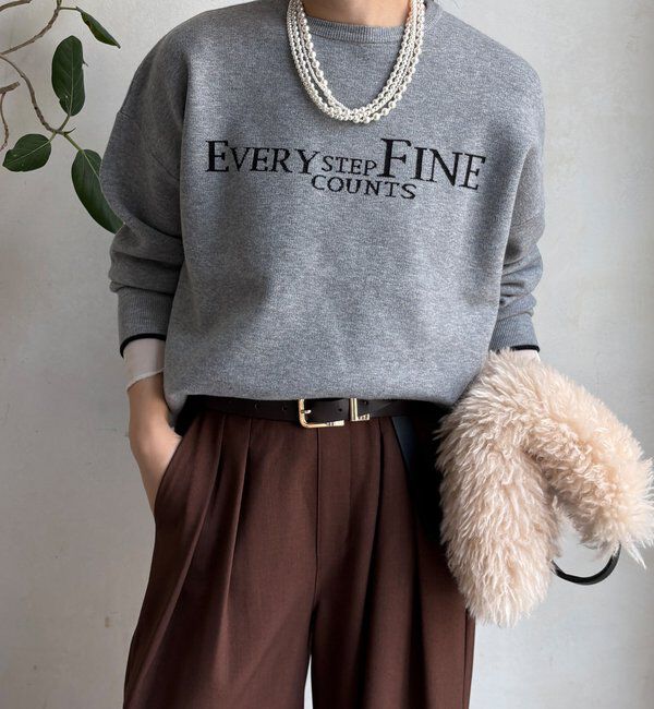  「【WEB限定】ダブルジャガードロゴニット」|ニット・セーター|