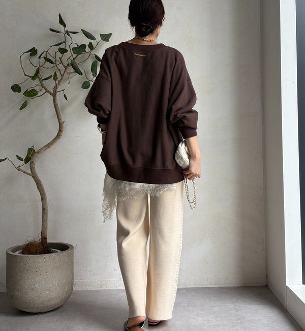  「サイドケーブルニットパンツ」|チノ|