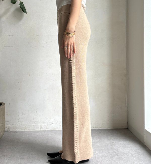  「サイドケーブルニットパンツ」|チノ|