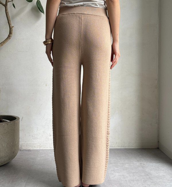  「サイドケーブルニットパンツ」|チノ|