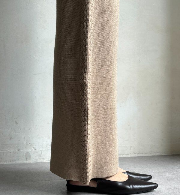  「サイドケーブルニットパンツ」|チノ|