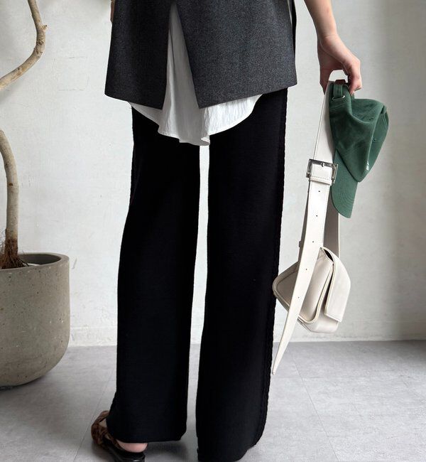  「サイドケーブルニットパンツ」|チノ|