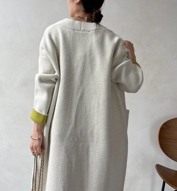  「ダブルフェイスニットガウン」|カーディガン|