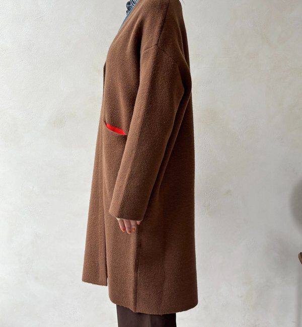  「ダブルフェイスニットガウン」|カーディガン|