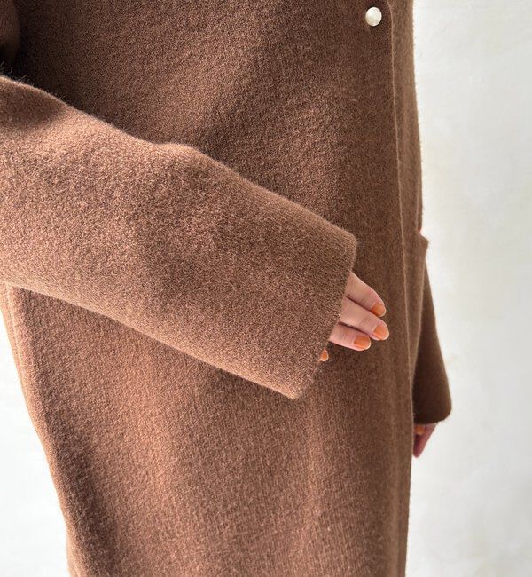  「ダブルフェイスニットガウン」|カーディガン|