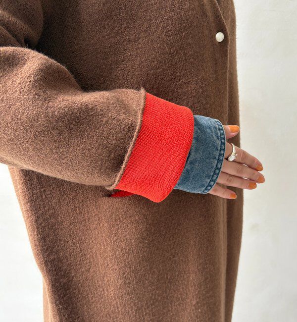  「ダブルフェイスニットガウン」|カーディガン|