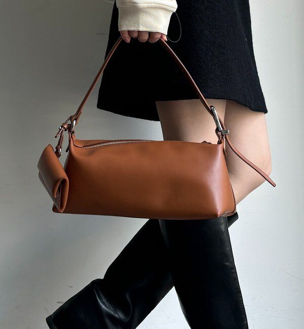  「ツイストワンハンドルバッグ」|トートバッグ|ブラウン