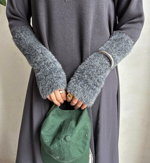  「【WEB限定】袖シャギー布帛切替ワンピース」|ワンピース|