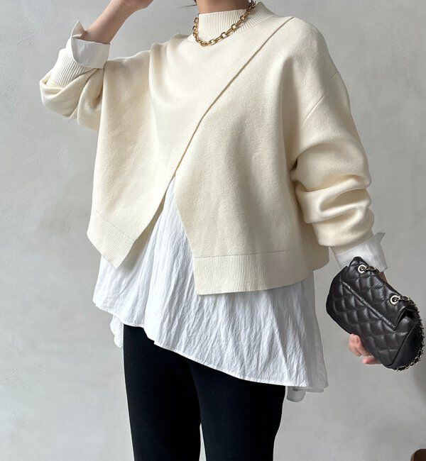  「【WEB限定】クロップド2WAYニット」|ニット・セーター|