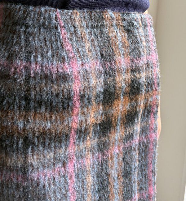  「【WEB限定】シャギーチェックミニスカート」|スカート|