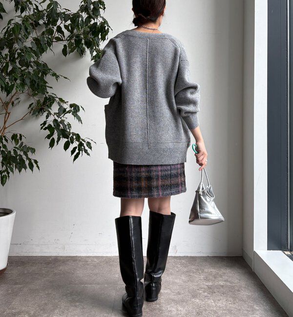  「【WEB限定】シャギーチェックミニスカート」|スカート|