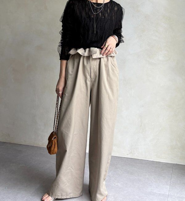  「チュールレースロンTEE」|Tシャツ・カットソー|