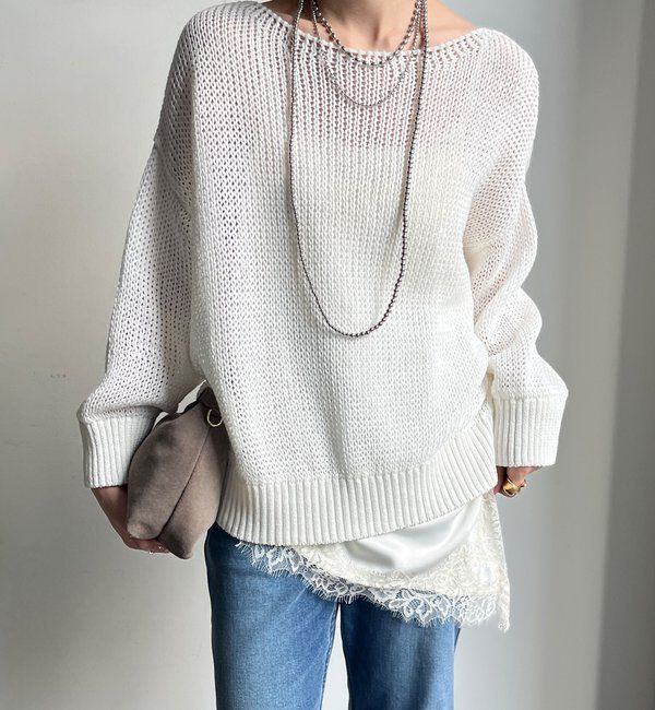  「【新色追加！】コットンローゲージプルオーバー」|ニット・セーター|