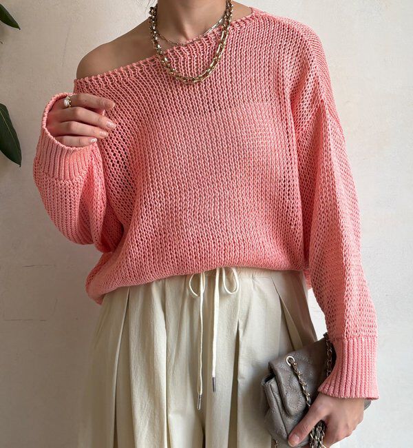  「【新色追加！】コットンローゲージプルオーバー」|ニット・セーター|