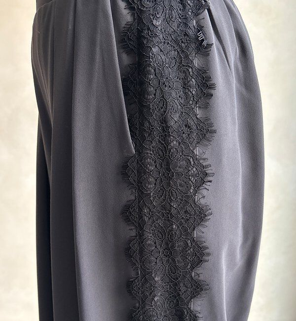  「サイドレースタックワイドパンツ」|チノ|