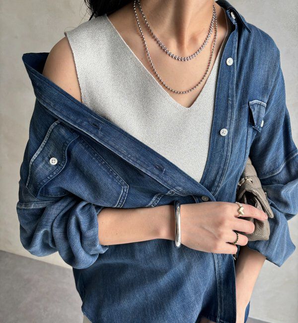  「前後2WAYラメニットタンク」|ニット・セーター|