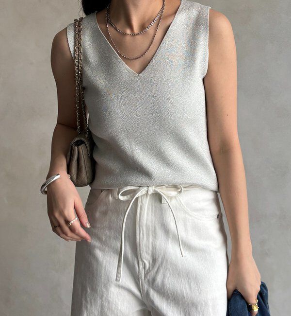  「前後2WAYラメニットタンク」|ニット・セーター|