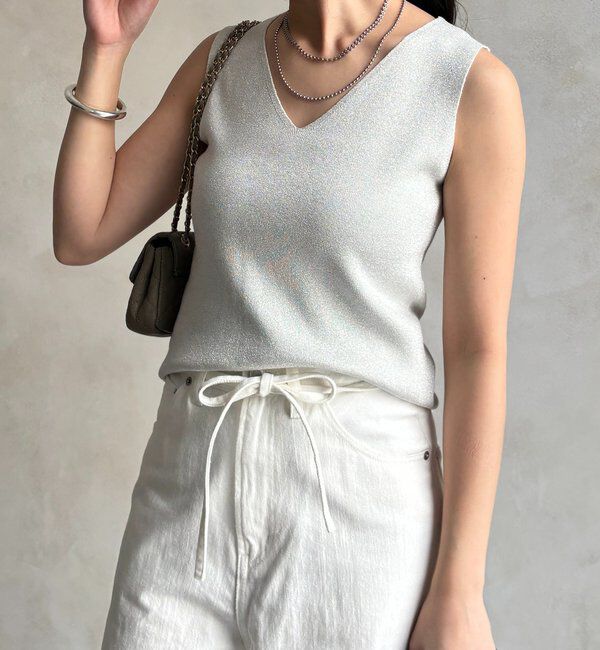  「前後2WAYラメニットタンク」|ニット・セーター|