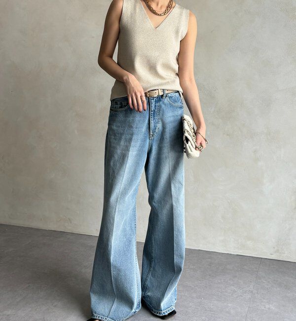  「前後2WAYラメニットタンク」|ニット・セーター|