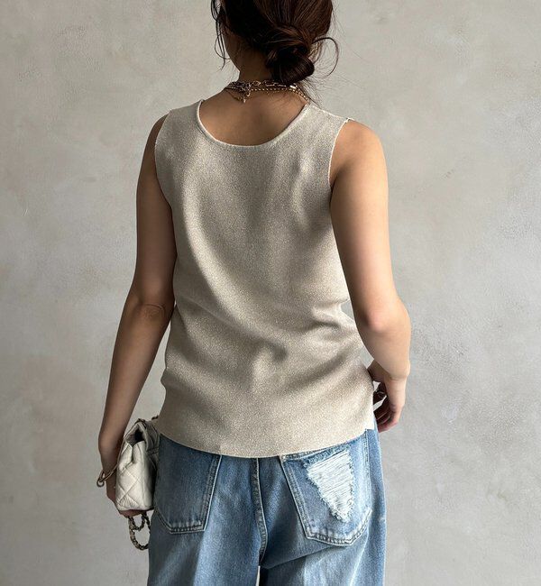  「前後2WAYラメニットタンク」|ニット・セーター|