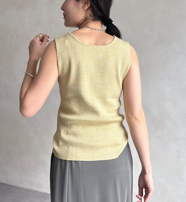  「前後2WAYラメニットタンク」|ニット・セーター|