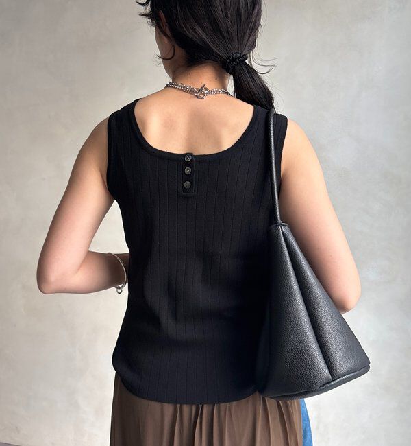  「ヘンリーネック前後2WAYニットタンク」|ニット・セーター|