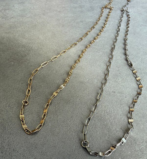  「オーバルロングチェーンネックレス」|ネックレス|