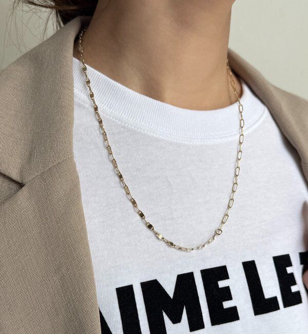  「オーバルロングチェーンネックレス」|ネックレス|