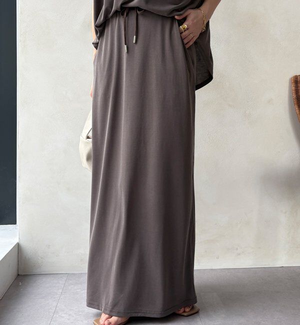  「【セットアップ可能】ソフトIラインスカート」|スカート|