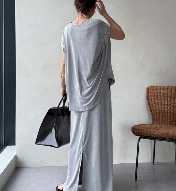  「【セットアップ可能】ソフトIラインスカート」|スカート|