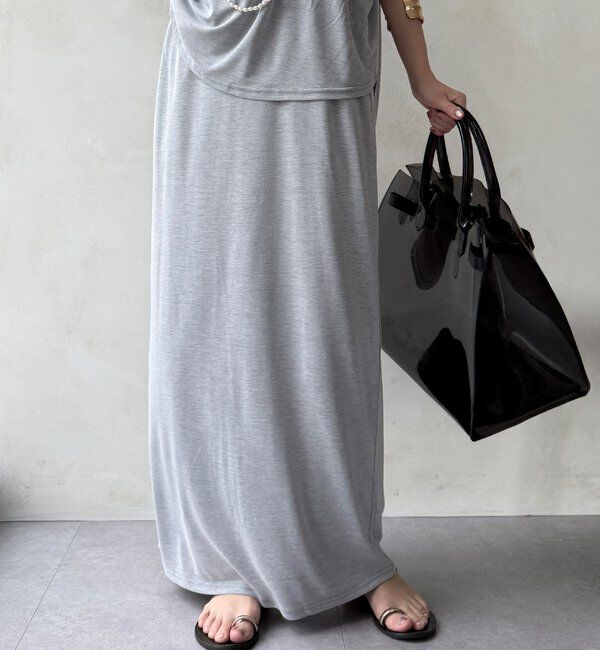  「【セットアップ可能】ソフトIラインスカート」|スカート|