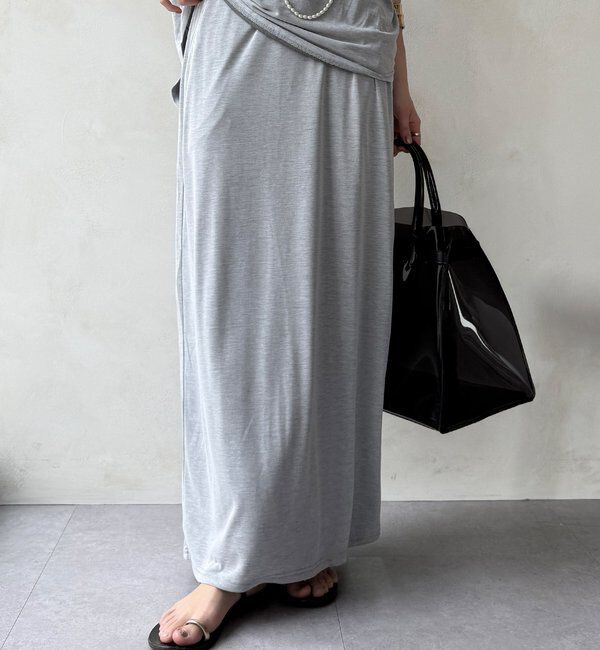  「【セットアップ可能】ソフトIラインスカート」|スカート|