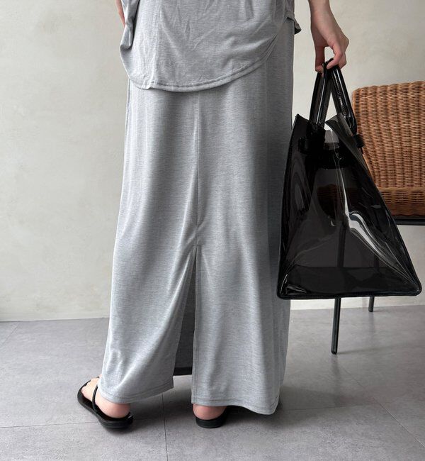  「【セットアップ可能】ソフトIラインスカート」|スカート|