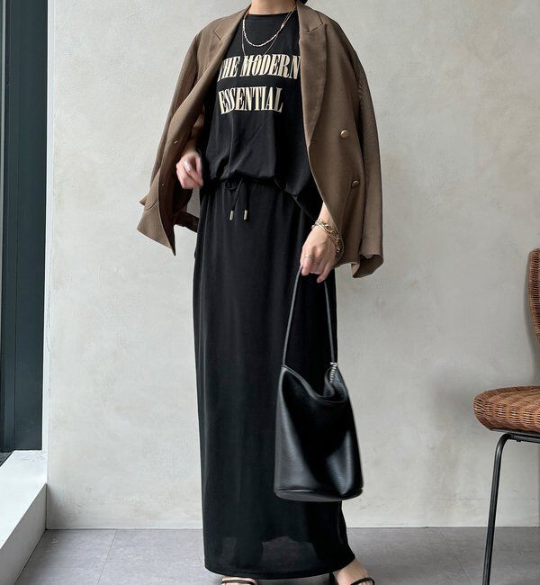  「【セットアップ可能】ソフトIラインスカート」|スカート|