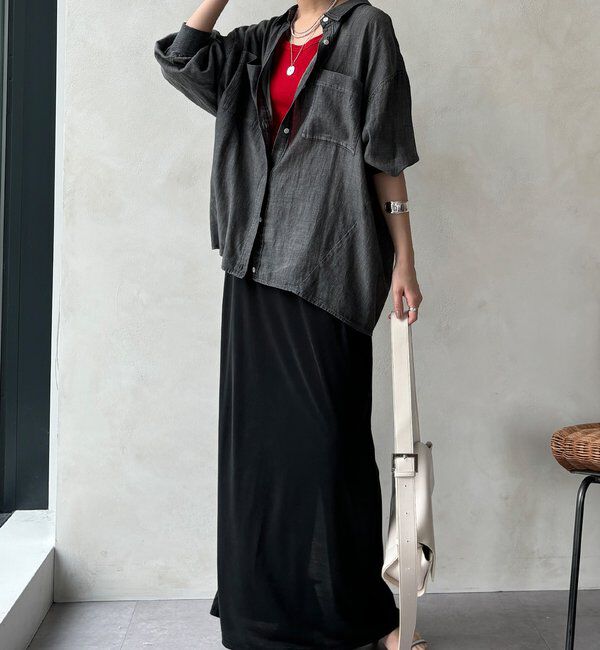  「【セットアップ可能】ソフトIラインスカート」|スカート|