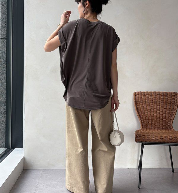  「【セットアップ可能】フロッキー肩タックプリントTEE」|Tシャツ・カットソー|