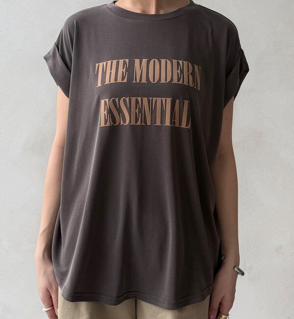  「【セットアップ可能】フロッキー肩タックプリントTEE」|Tシャツ・カットソー|