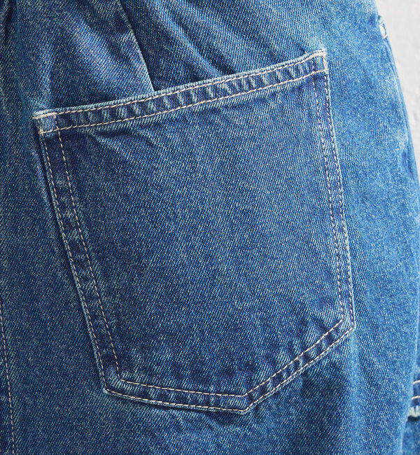  「【2サイズ展開】デニムロングスリットスカート」|スカート|