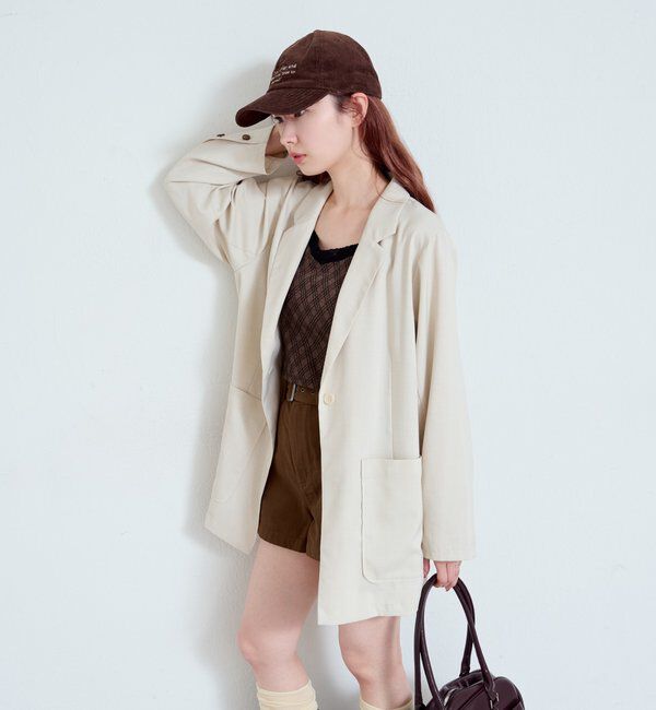  「【4色展開/裏地なし】バックスリットジャケット」|その他|