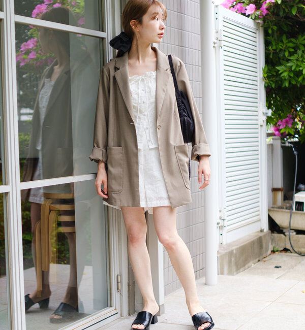  「【4色展開/裏地なし】バックスリットジャケット」|その他|