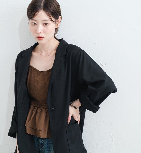  「【4色展開/裏地なし】バックスリットジャケット」|その他|