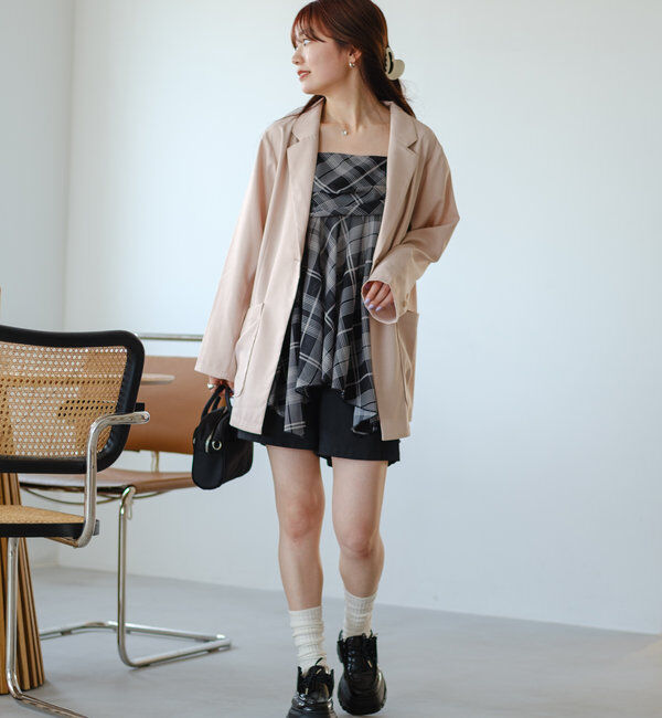  「【4色展開/裏地なし】バックスリットジャケット」|その他|