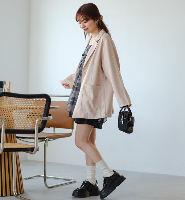  「【4色展開/裏地なし】バックスリットジャケット」|その他|