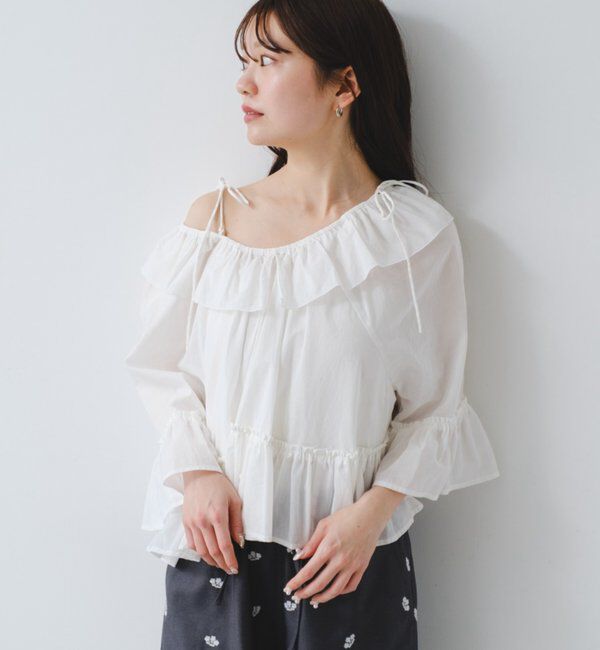  「バタフライフリルブラウス」|シャツ・ブラウス|